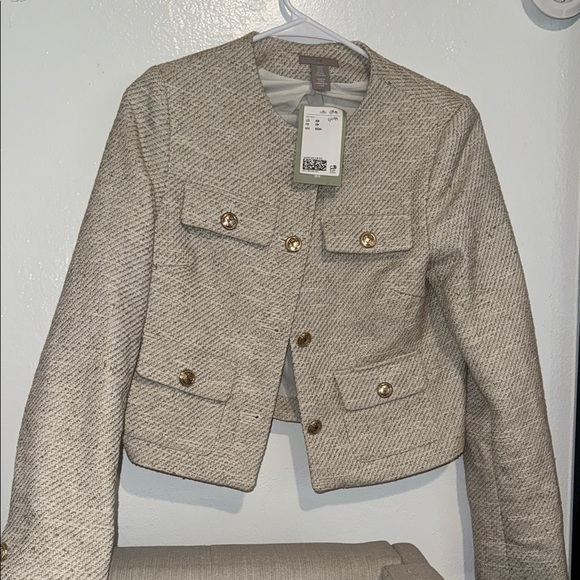 Gorgeous Women's Beige Tweed Jacket